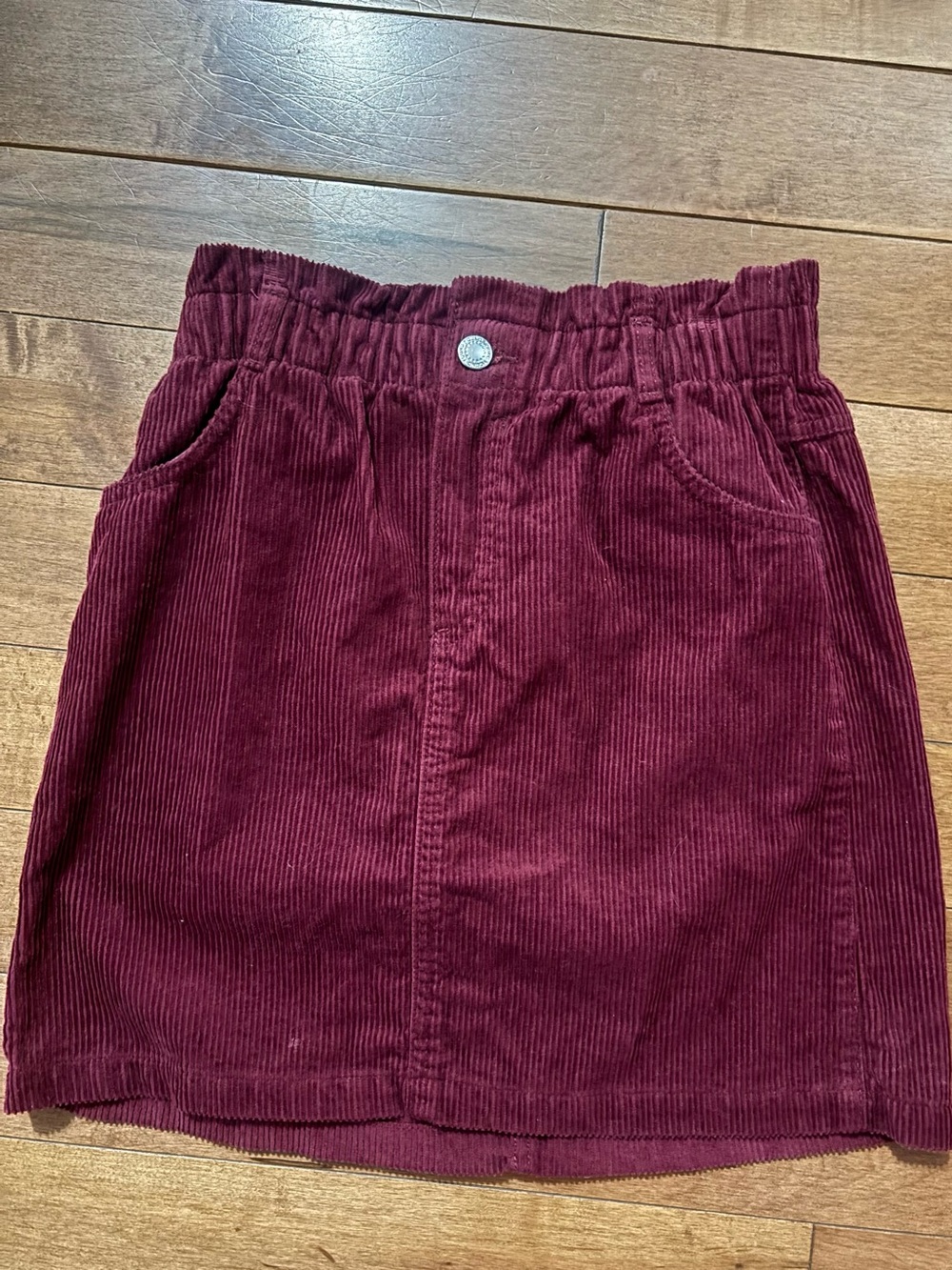 H&M Girls' Burgundy Corduroy Skirt - Elastic Waist